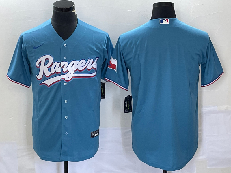 Men's Texas Rangers Blue Blank Jersey